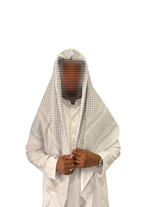 LIGHT GRAY KEFFIYEH